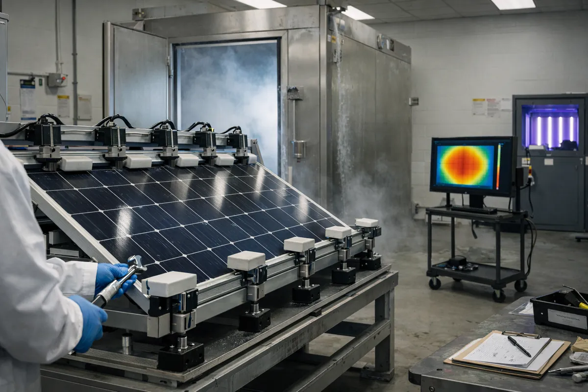 Solar panel testing laboratory
