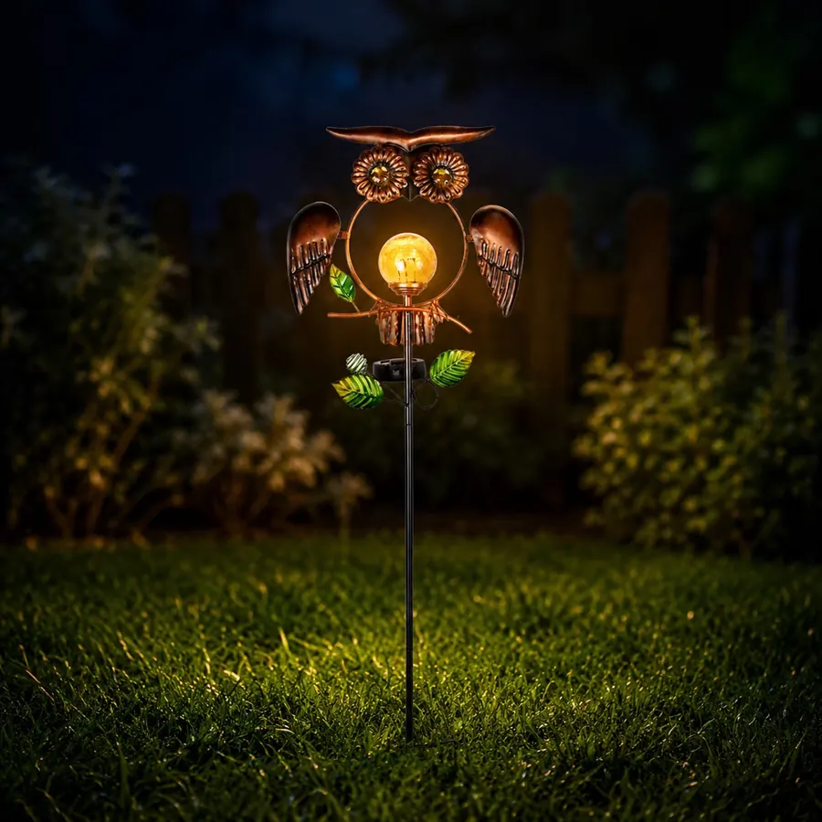 Guardian Owl Solar Resin Light - view 2